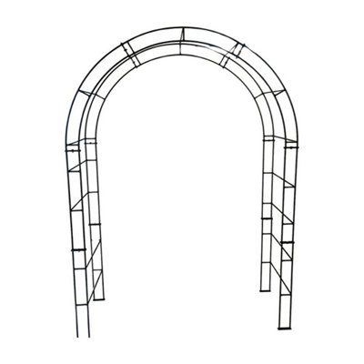 Poppy Forge Paris Arch (Including Ground Spikes)L175 X W53 X H242 CmPowder Coated Black from B&Q