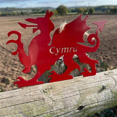 Poppy Forge Hanging Welsh Dragon Garden ArtW20 X H14 CmRed from B&Q