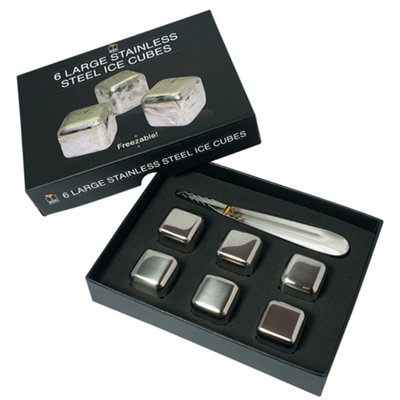 B&Q -  Rocks Of Steel Ice Cubes Pack Of 6