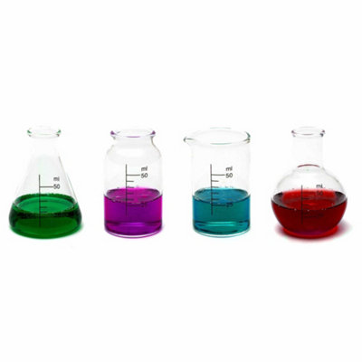 CKB LTD Chemistry Beaker Flasks Set Shot Vodka Shooters Glasses 30Ml from B&Q