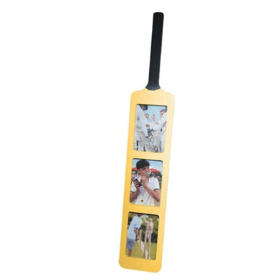 Oliphant Cricket Bat Photo Frame in Cream, Holds Three 6x4 Inch Photos - Image 4