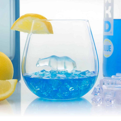 CKB Ltd Arctic Polar Bear In Stemless Whisky Cocktail Glass 600Ml from B&Q