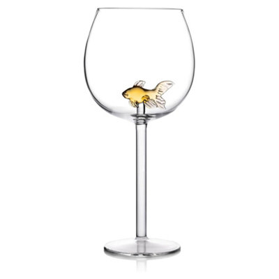 Original Products Bar Bespoke Goldfish In A Wine Glass 500MlClear from B&Q