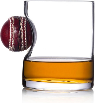 CKB Ltd Bar Bespoke Sports Fan Cricket Ball Tumbler With Real Mini Cricket Ball Embedded from B&Q