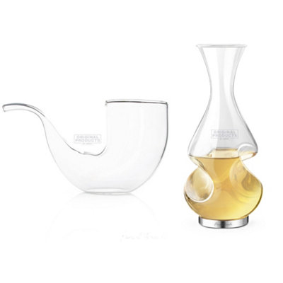 Original Products Bar Originale The Big Pipe Sipper Glass & Conundrum Wine Decanter Set from B&Q