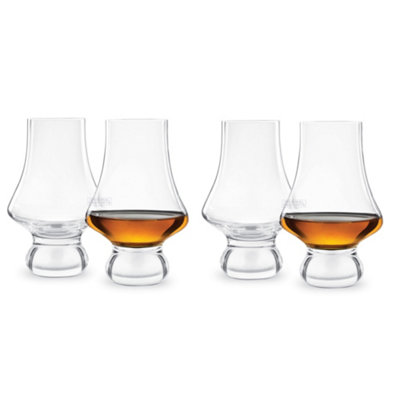 B&Q -  Final Touch Set Of 4 Durashield Crystal Whiskey Tasting Glasses 195Ml