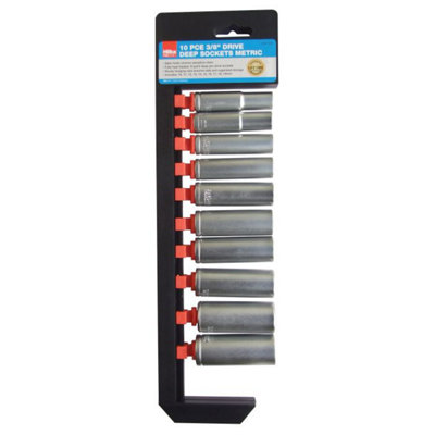 HILKA DEEP SOCKETS 3/8"" DR DEEP SOCKETS METRIC 10-19MM LONG REACH SET OF SOCKETS - Image 4