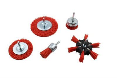 Hilka 5 Pce Nylon Filament Abrasive Brush Set from B&Q