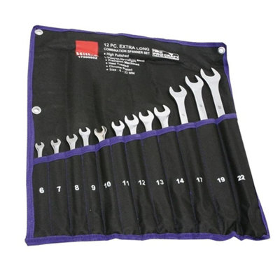 Hilka Spanner Set Extra Long 12Pc Long Reach 12 Point Metric 6mm-22mm 17200602