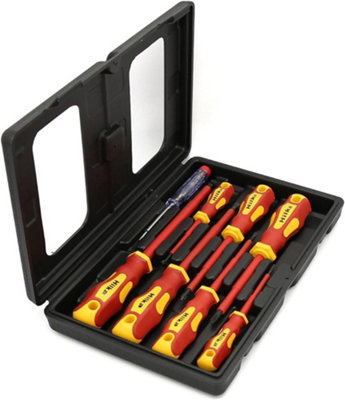 B&Q -  Vde Screwdriver Set 8Pc Insulated Electricians In Case 34489008