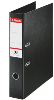Esselte 48087 Lever Arch File Pvc Slotted 70 mm Spine FoolscapBlackPack 10 from B&Q
