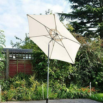 2M Garden Crank & Tilt Cream Parasol from B&Q