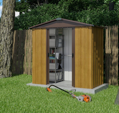 Yardmaster Woodview Premium Metal Shed 65Wgy