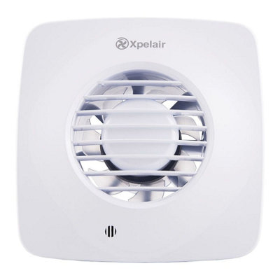 B&Q -  Dx100S 100mm Standard Square Bathroom Extractor Fan With Wall KitQuietEfficient Ventilation93025Aw