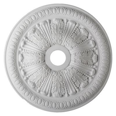 Yes-Online Ceiling Rose Francesca Lightweight Resin Mould Easy To Fix 71Cm Diameter Paintable from B&Q
