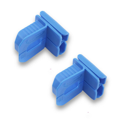 B&Q -  Plastic Brick Line Corner Blocks (Pair)Blue