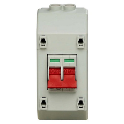 Wylex Rec2S Enclosed Isolator Switch100 Amp Double Pole from B&Q