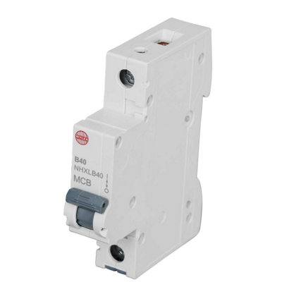 Wylex 40A Mcbs Type B Single Pole Miniature Circuit Breaker-40A from B&Q
