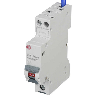Wylex 20A Rcbos Type B Single Pole Miniature Circuit Breaker-20A from B&Q
