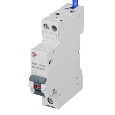Wylex 40A Rcbos Type B Single Pole Miniature Circuit Breaker-40A from B&Q