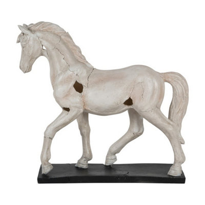 Buttercup Farm Horse Aged SculpturePolyresinL13.2 X W45.2 X H41 CmWhite from B&Q