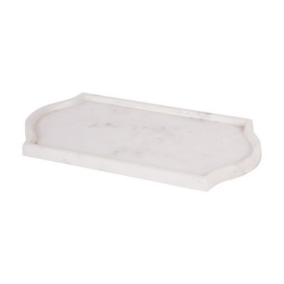 Buttercup Farm Genoa TrayMarbleL16 X W33 X H2 CmWhite from B&Q