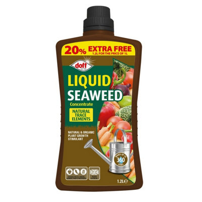 Doff Liquid Seaweed Plant Feed Concentrate All Purpose Food 1.2L Makes 360L from B&Q