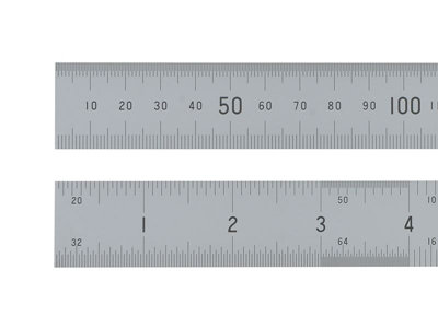 B&Q -  Fc12 Satin Chrome Rule 300mm/12In Fisc12