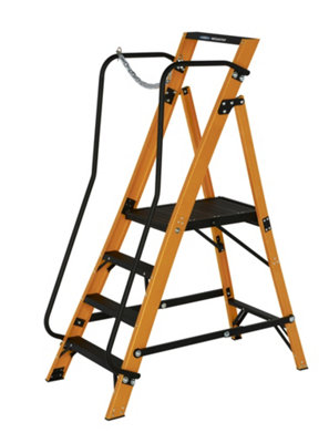 Werner Megastep Platform Ladder 4 Tread from B&Q