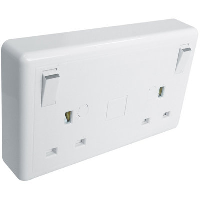 B&Q -  Convert2 Converter Socket 1 To 2 Gang White