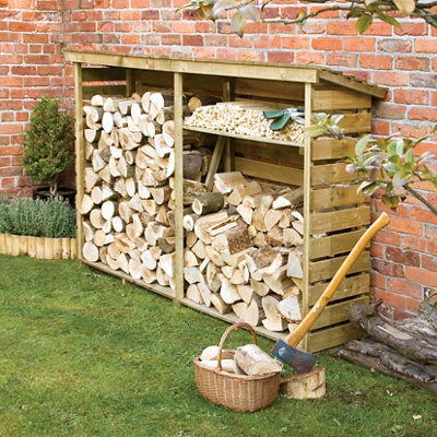 Rowlinson Wooden 7X2 Ft Log Store from B&Q