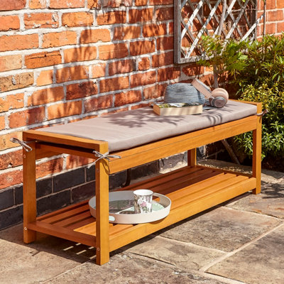 Rowlinson Occasional Hardwood Two Seater Bench from B&Q