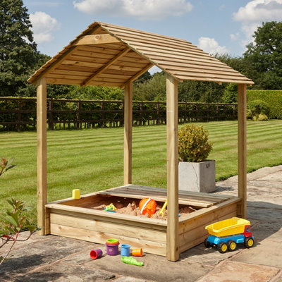 Rowlinson Parkland Sandpit With Roof from B&Q