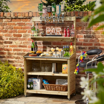 Rowlinson Wooden Garden Mini Bar from B&Q