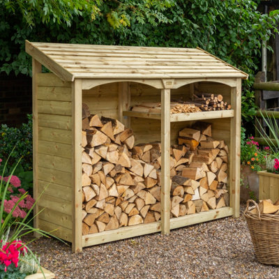 B&Q -  Premium Heritage Double Log Store