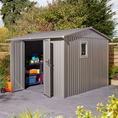 Rowlinson Brentvale 10X10 Premium Apex Metal Shed With Foundation Kit