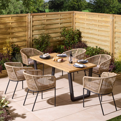 Rowlinson Oslo 6 Seat Dining Set160Cm Table from B&Q