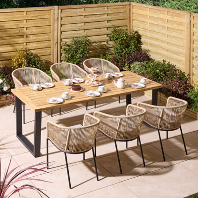 Rowlinson Oslo 6 Seat Dining Set210Cm Table from B&Q
