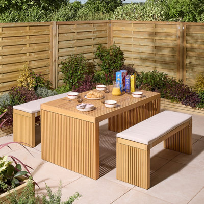 Rowlinson Kyoto 4 Seat Dining Set With Cushions from B&Q