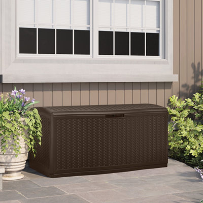 Suncast Minnesota 469L Resin Garden Storage BoxBrown from B&Q