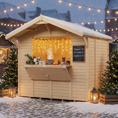 Rowlinson Bertilo Tongue & Groove Market Stall / Kiosk 8X6 from B&Q