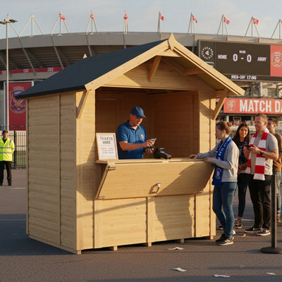 B&Q -  Bertilo Loglap Market Stall / Kiosk 6X6