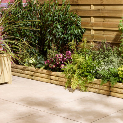 Rowlinson Horizontal Log Edging 1MPack Of 2 from B&Q