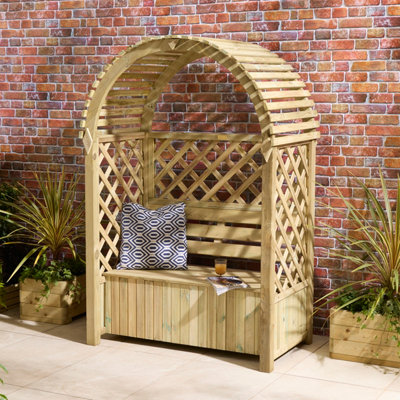 B&Q -  Chiltern Two Seat Arbour With Storage Box