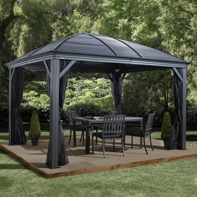 Rowlinson Sojag Moreno Gazebo 3M X 3.7M Dark Grey from B&Q