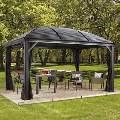 Rowlinson Sojag Moreno Gazebo 3M X 4.3M Dark Grey from B&Q