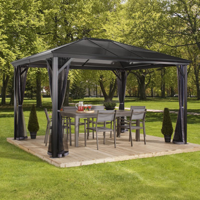Rowlinson Sojag Verona Gazebo 3M X 4.3M Dark Grey from B&Q