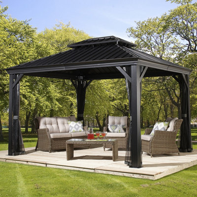 Rowlinson Sojag Messina Gazebo 3M X 3.7M from B&Q