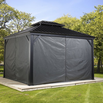 Rowlinson Curtains For Sojag Messina Gazebo 3M X 3.7M from B&Q