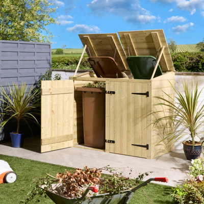 Rowlinson Premier Shiplap Double Bin Store from B&Q
